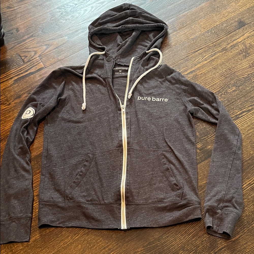 Pure Barre Charcoal Zip-Up Hoodie